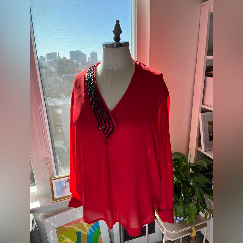 Vintage Blouse with Sequins